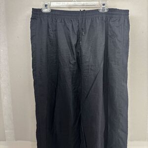 Vintage 90s Reebok Black Nylon Windbreaker Jogger Track Pants Mens XL